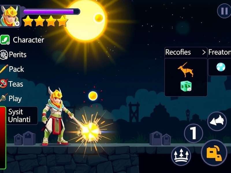 Cosmic Meteor Knight Gameplay Screenshot